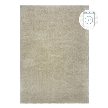 Covor bej lavabil din fibre reciclate 160x230 cm Fluffy – Flair Rugs