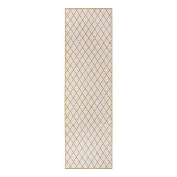 Covor de exterior galben ocru-alb 80x350 cm Malaga – NORTHRUGS