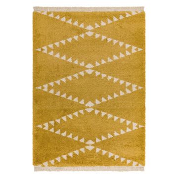 Covor galben muștar 120x170 cm Rocco – Asiatic Carpets