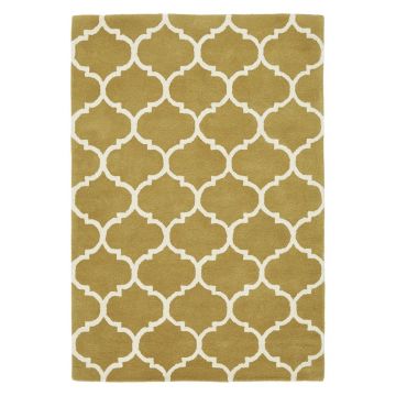 Covor galben ocru handmade din lână 160x230 cm Albany – Asiatic Carpets la reducere