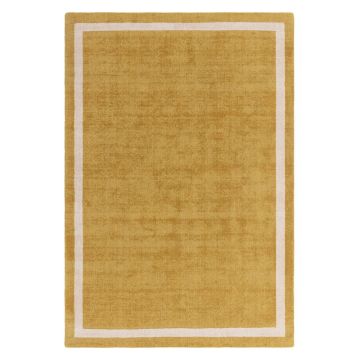 Covor galben ocru handmade din lână 200x300 cm Albi – Asiatic Carpets