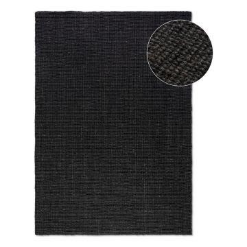 Covor negru din iută 120x170 cm Bouclé – Hanse Home