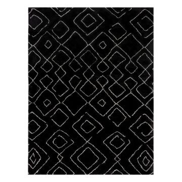 Covor negru lavabil 160x230 cm Imran – Flair Rugs