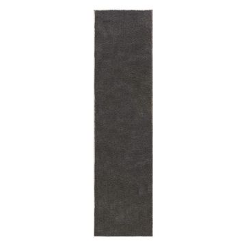 Covor tip traversă gri închis din fibre reciclate 60x230 cm Sheen – Flair Rugs