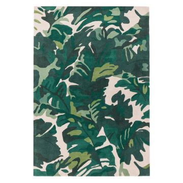 Covor verde închis handmade din lână 160x230 cm Matrix – Asiatic Carpets ieftin