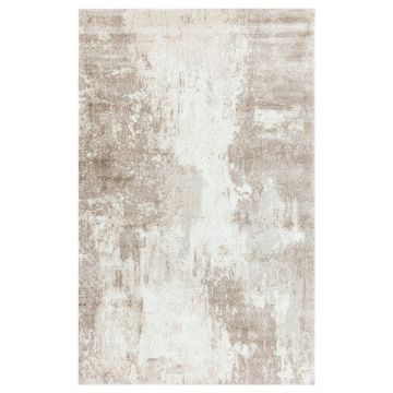 100x200 cm Covor Bej/Crem, Design Modern, Living/Hol/Dormitor, 60% Polipropilenă și 40% Polyester, Model ColorRiver