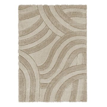 Covor bej handmade din fibre reciclate 120x170 cm Velvet – Flair Rugs