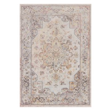 Covor crem 200x290 cm Flores – Asiatic Carpets la reducere
