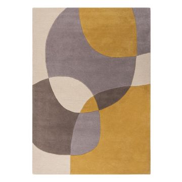 Covor galben ocru/bej din lână 200x290 cm Glow – Flair Rugs ieftin