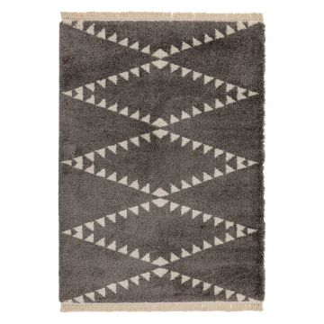 Covor gri închis 200x290 cm Rocco – Asiatic Carpets ieftin