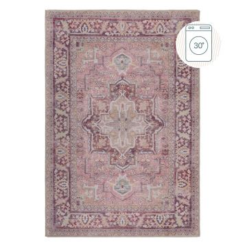 Covor roșu deschis lavabil din amestec de fibre reciclate 160x230 cm Windsor – Flair Rugs