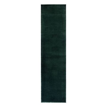 Covor tip traversă verde închis din fibre reciclate 60x230 cm Sheen – Flair Rugs