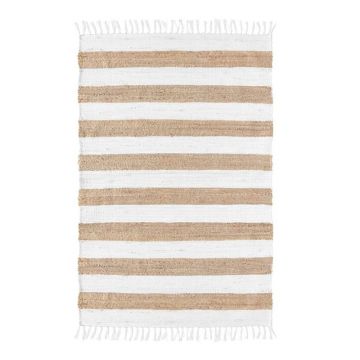 Covor alb-natural 50x80 cm Sagane – douceur d'intérieur
