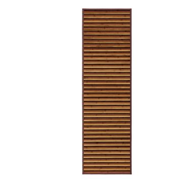 Covor tip traversă galben muștar/maro din bambus 60x200 cm – Casa Selección ieftin