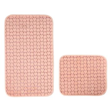 Covorașe de baie roz 2 buc. 60x100 cm Heart – Mila Home Covorașe de baie roz 2 buc. 60x100 cm Heart – Mila Home