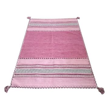 Covor din bumbac Floorita Antique Kilim, 160 x 230 cm, roz
