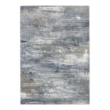 Covor Elle Decoration Arty Trappes, 120 x 170 cm, gri - albastru