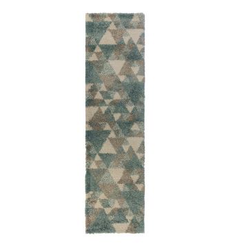 Covor tip traversă Flair Rugs Nuru, 60x230 cm, albastru-gri