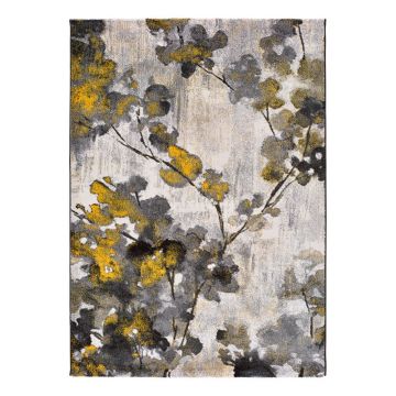Covor Universal Bukit Mustard, 140 x 200 cm, galben - gri