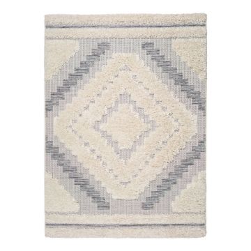 Covor Universal Cheroky Blanco, 155 x 230 cm, alb - gri