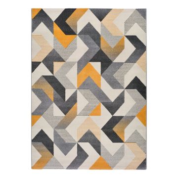 Covor Universal Gladys Abstract, 80 x 150 cm, portocaliu-gri