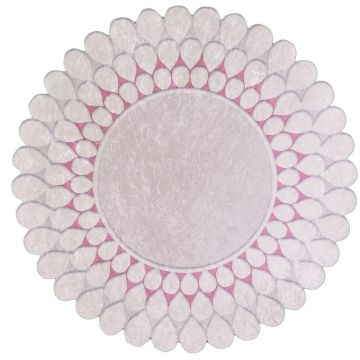 Covor Vitaus Zinno Pembe, ⌀ 100 cm, gri