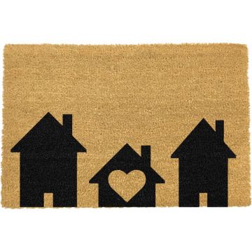 Covoraș intrare din fibre de cocos Artsy Doormats Home is Where, 40 x 60 cm