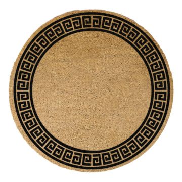 Covoraș intrare rotund fibre de cocos Artsy Doormats Greek Border, ⌀ 70 cm, negru Covoraș intrare rotund fibre de cocos Artsy Doormats Greek Border, ⌀ 70 cm, negru
