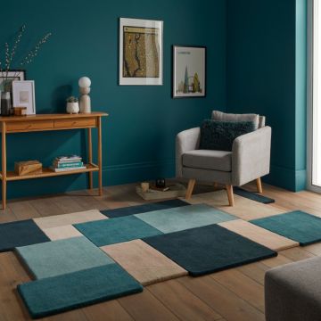 Covor Collage Teal 150X240 cm, Flair Rugs