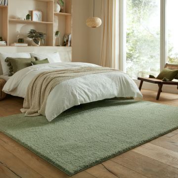 Covor Fluffy Washable Verde Sage 80X150 cm, Flair Rugs