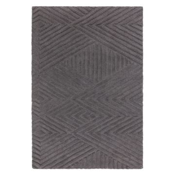 Covor gri antracit din lână 200x290 cm Hague – Asiatic Carpets ieftin