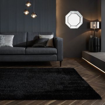 Covor Velvet Negru 120X170 cm, Flair Rugs