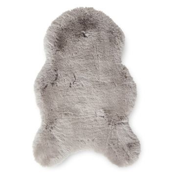 Blană gri deschis sintetică 60x90 cm Super Teddy – Think Rugs