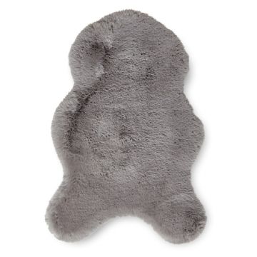 Blană gri sintetică 60x90 cm Super Teddy – Think Rugs