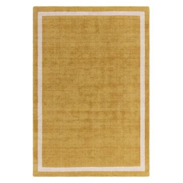 Covor galben ocru handmade din lână 68x240 cm Albi – Asiatic Carpets