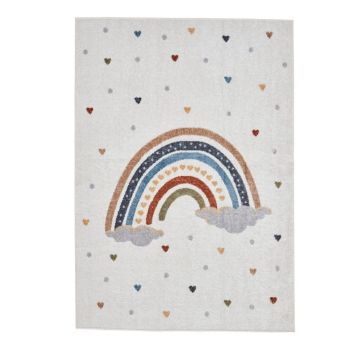 Covor pentru copii crem 80x150 cm Vida Rainbow – Think Rugs