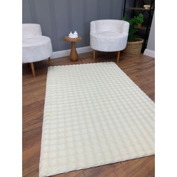 Covor Puffy Bubble Duz, Gri, 180x120 cm
