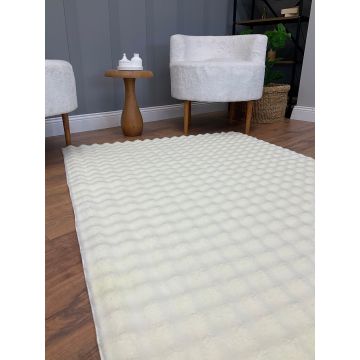 Covor Puffy Bubble Duz, Gri, 200x100 cm