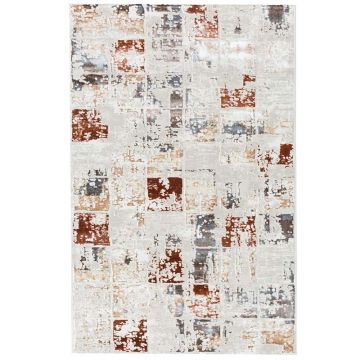 Covor 150x230cm premium, 70% Polyester și 30% Polipropilenă, Design Modern, Cupru, Densitate 2300 gr/m2
