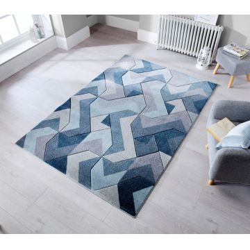 Covor Aurora, Flair Rugs, 120x170 cm, polipropilena, albastru