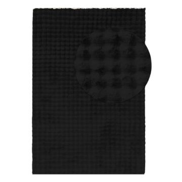 Covor negru lavabil 120x170 cm Bubble Black – Mila Home