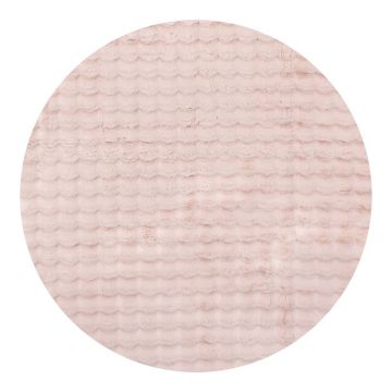 Covor roz lavabil rotund ø 150 cm Bubble Pink – Mila Home ieftin