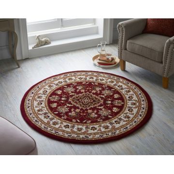 Covor Sherborne Red, Flair Rugs, D133 cm, polipropilena, rosu