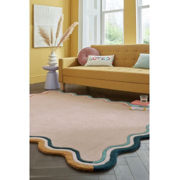 Covor Leo Scallop Border Multi, Flair Rugs, 120x170 cm, lana, multicolor