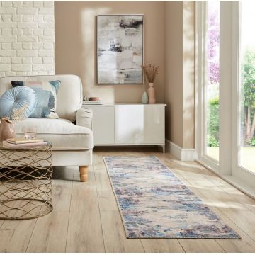Covor Reid Abstract Multi, Flair Rugs, 60x230 cm, fibre reciclate/poliester chenille, multicolor