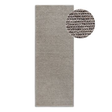 Covor tip traversă maro deschis țesut manual din lână 80x200 cm Francois – Villeroy&Boch