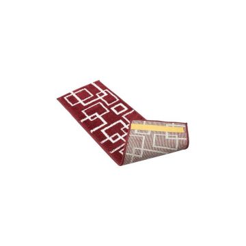 Covorașe pentru scări roșii 13 buc. 22x73 cm Geometric – Mila Home Covorașe pentru scări roșii 13 buc. 22x73 cm Geometric – Mila Home