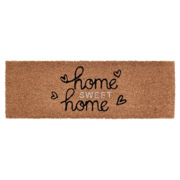 Covoras de intrare Viviane Sweet Home, Bizzotto, 25x75 cm, fibra de cocos/PVC, maro