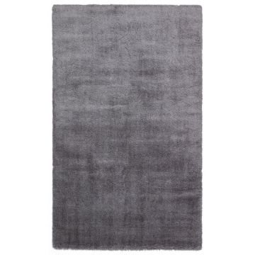 Covor de living / dormitor Maze Home Comfort Shaggy, Antiderapant, Gri, 80x150 cm