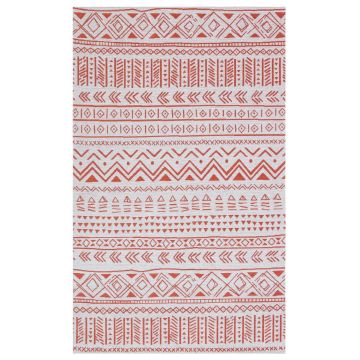 Covor de living / dormitor Maze Home Palma Lavabil, Gri - Rosu (diverse dimensiuni), 80x150 cm
